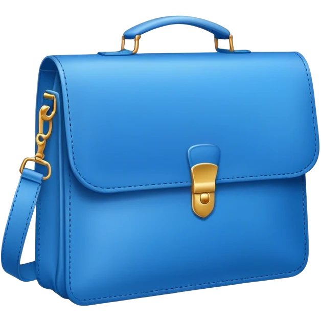 document bag blue emoji