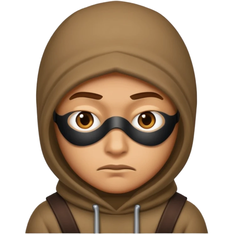 Robber emoji not smiling  emoji