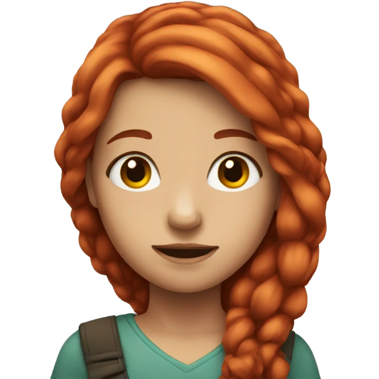 Girl with long red hair emoji