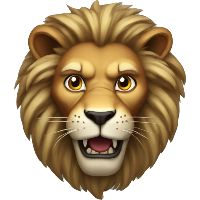 Scary lion emoji