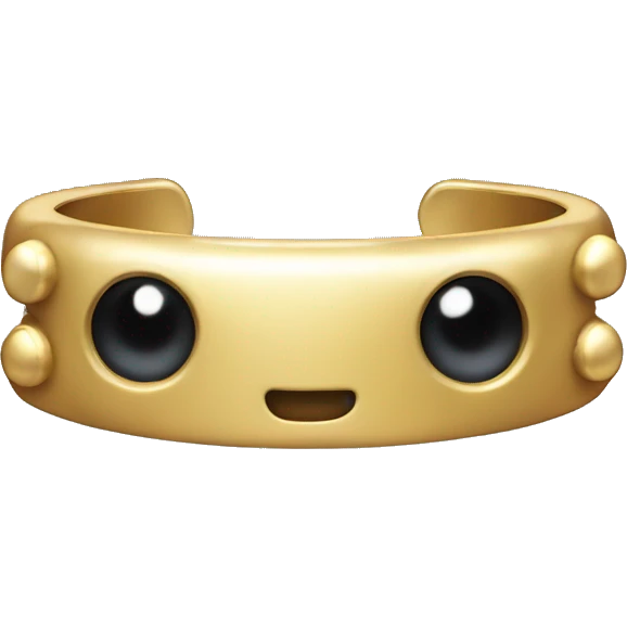 thin gold ring studded with eyes emoji
