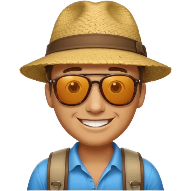 Male tourist in Peru emoji