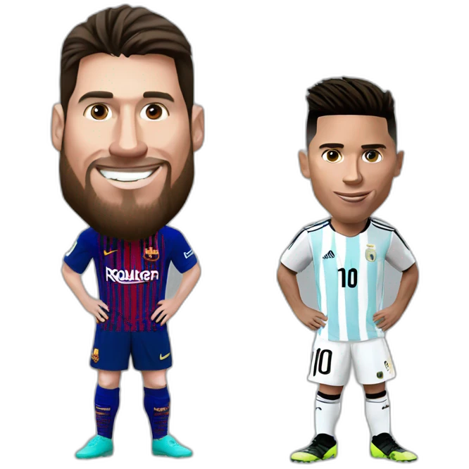 Messi with Ronaldo  emoji