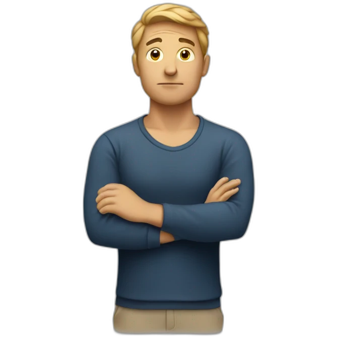 a man thinking emoji
