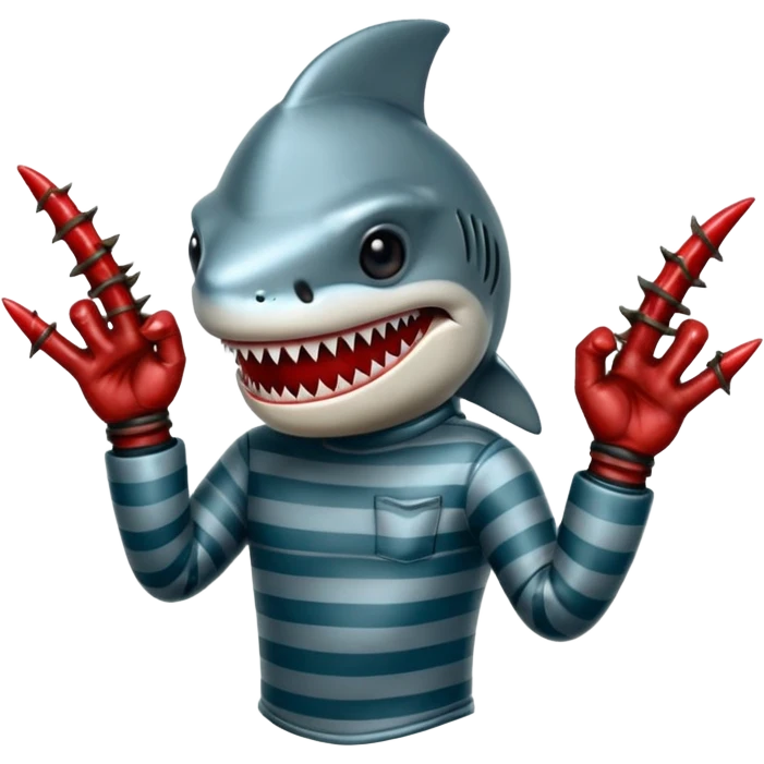 freddy krueger shark finger glove emoji