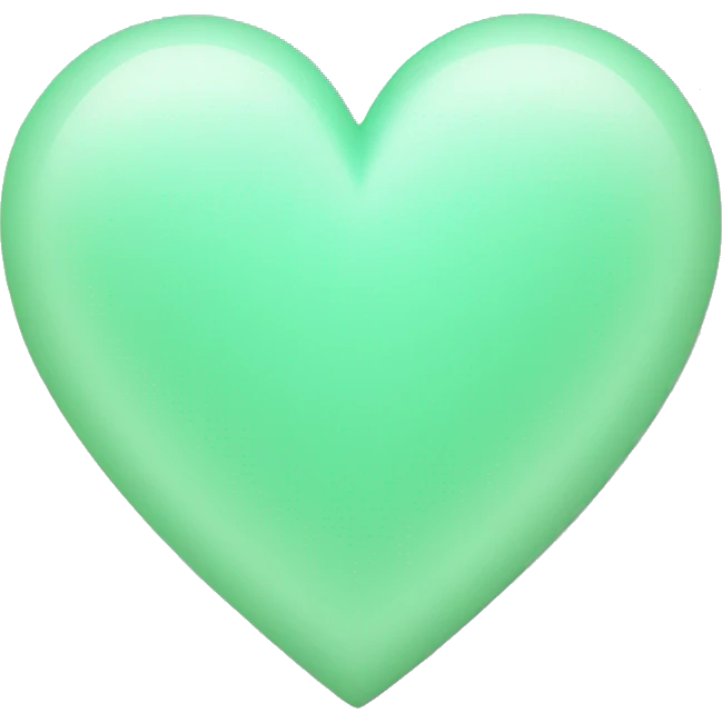 Pastel green heart emoji