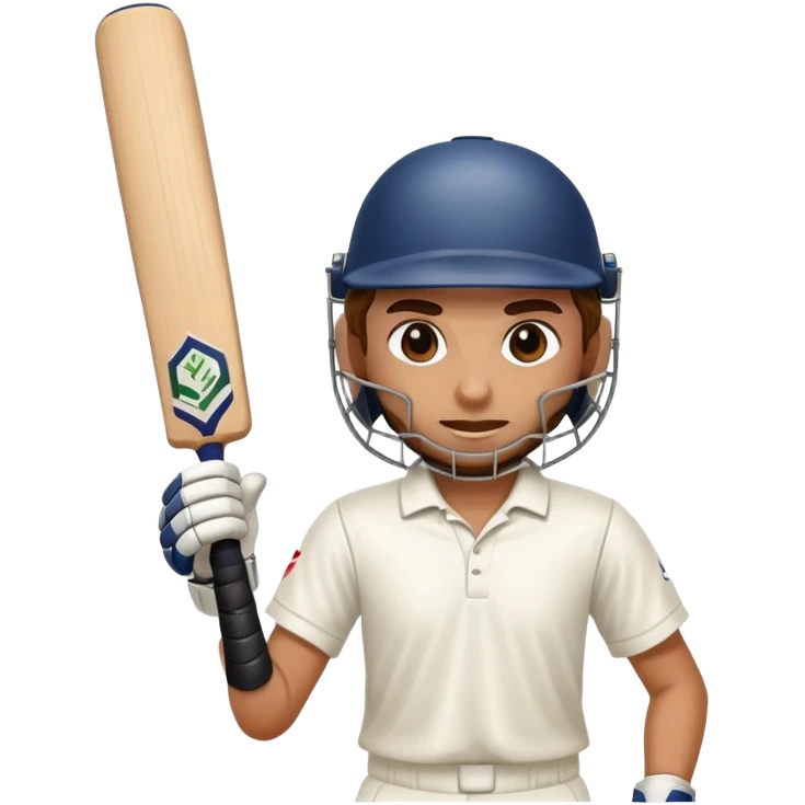cricket player batting, front view emoji