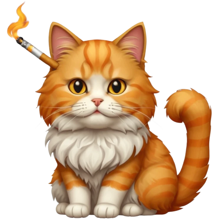 ایموجی یک گربه درحال سیگار کشیدن بدع emoji