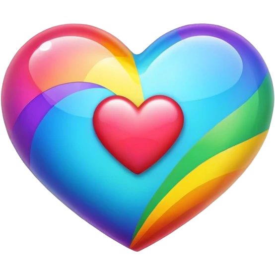 Rainbow heart emoji
