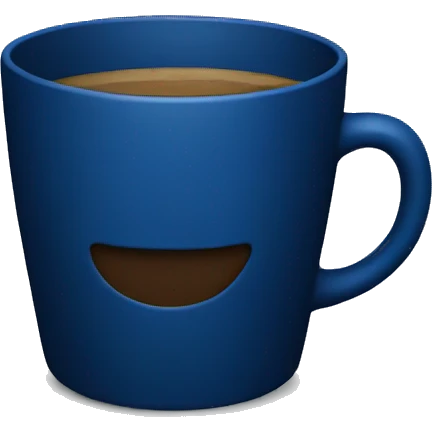 dark blue coffee cup emoji