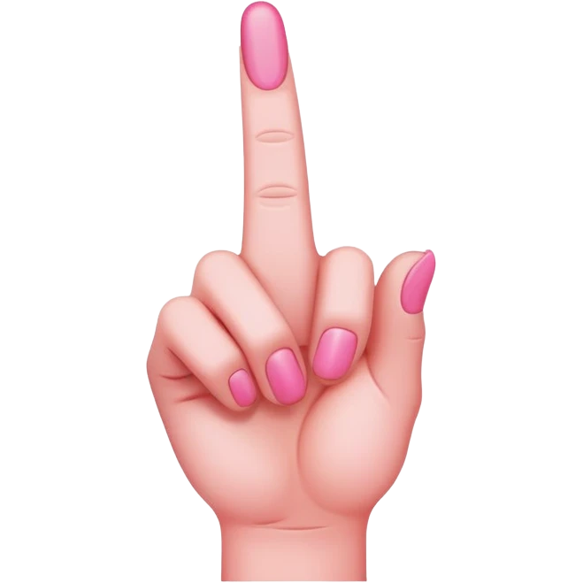 pink middle finger emoji