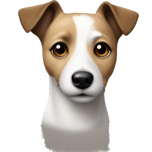 jack russel black white beige  emoji