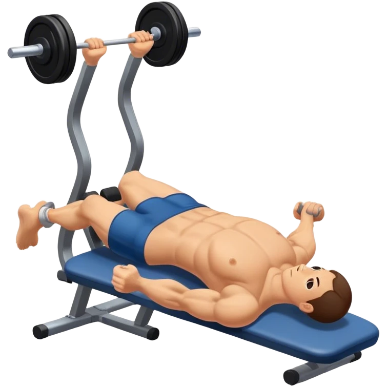 guy lying pec deck fly exercise emoji