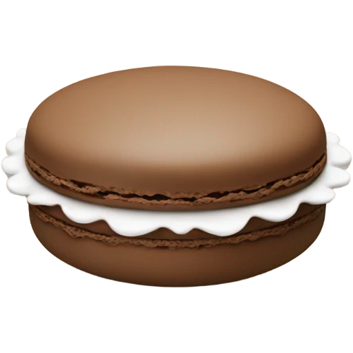 brown macaron emoji