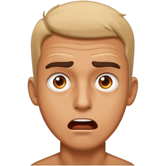 Man with a shocking face  emoji
