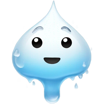 Water droplets emoji but the water droplets are white emoji