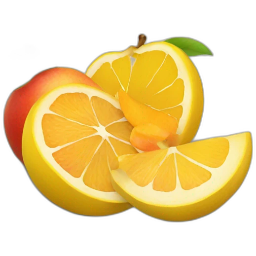 a plate of cut fruit emoji