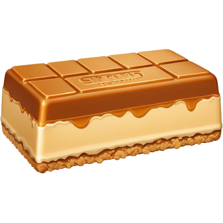 Long thin Salted caramel butter crunch bar emoji