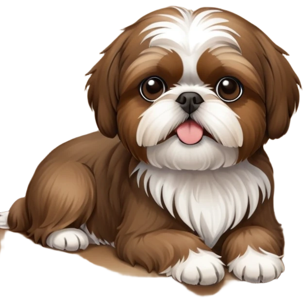 brown shih tzu on couch emoji