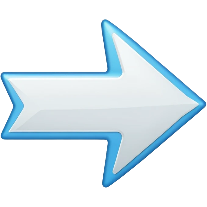 Extremely simplistic white arrow pointing emoji