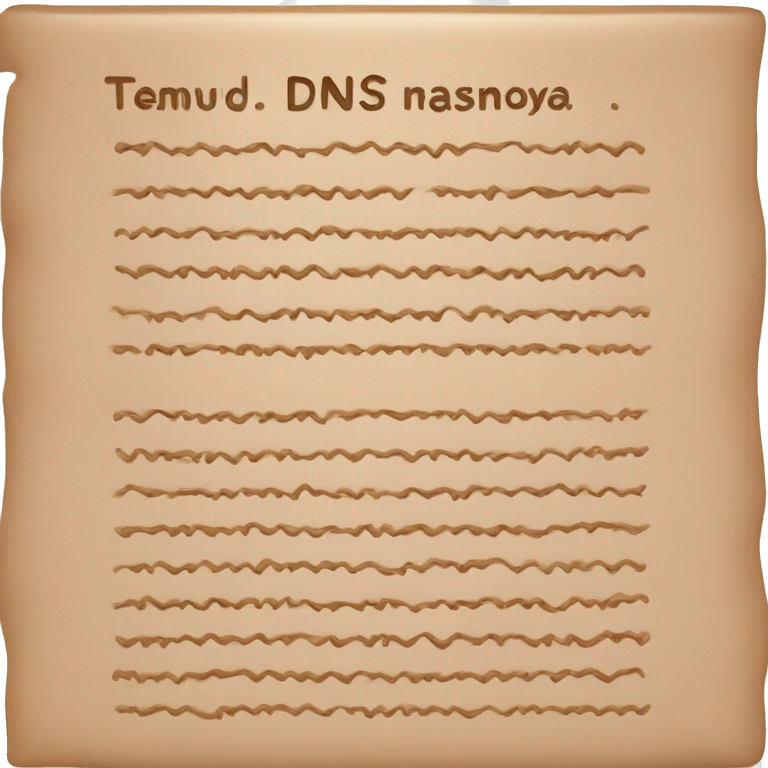 letters DNS in natural brown text  emoji