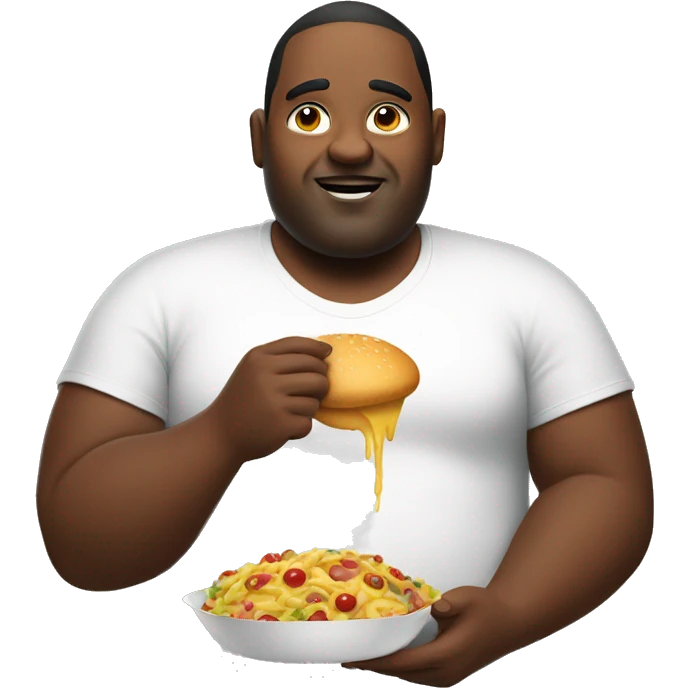 Big person with food  emoji