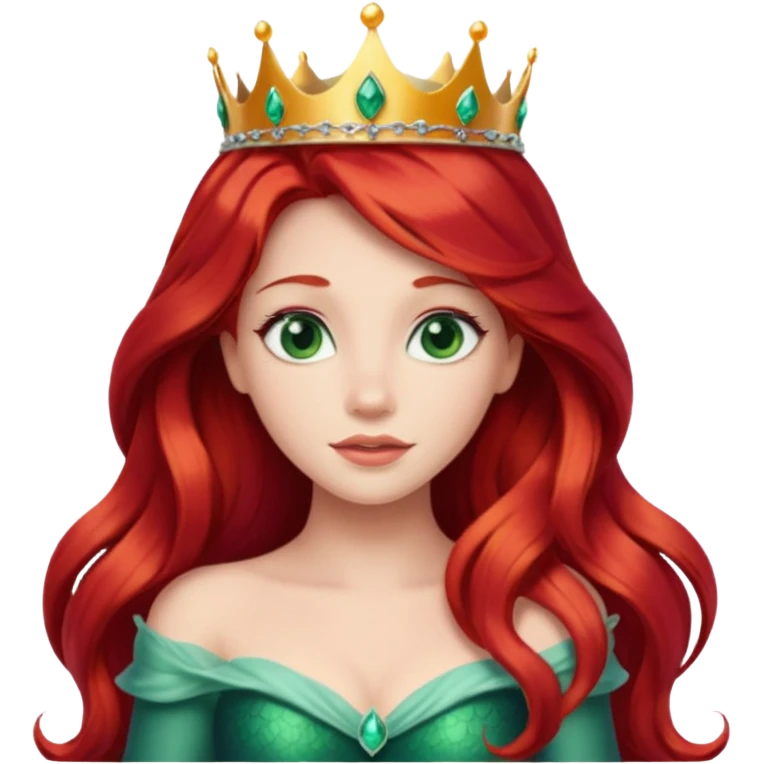 ariel Princess with crwon emoji