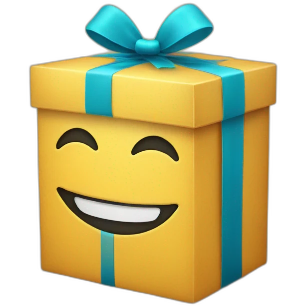 gift box with smile emoji