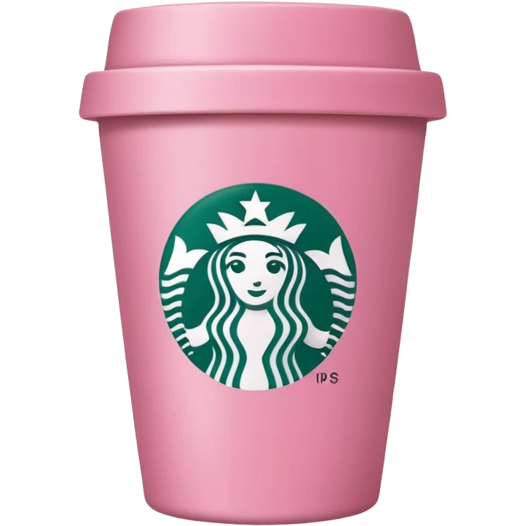 Un café de Starbucks rosa 
 emoji