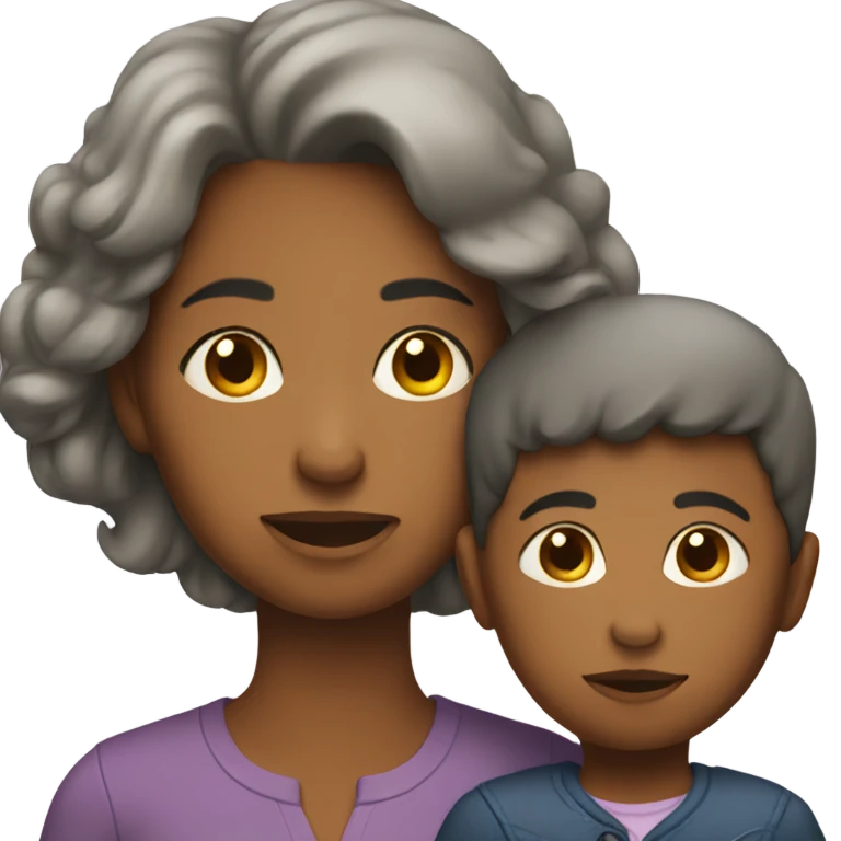 A mother with her boy emoji