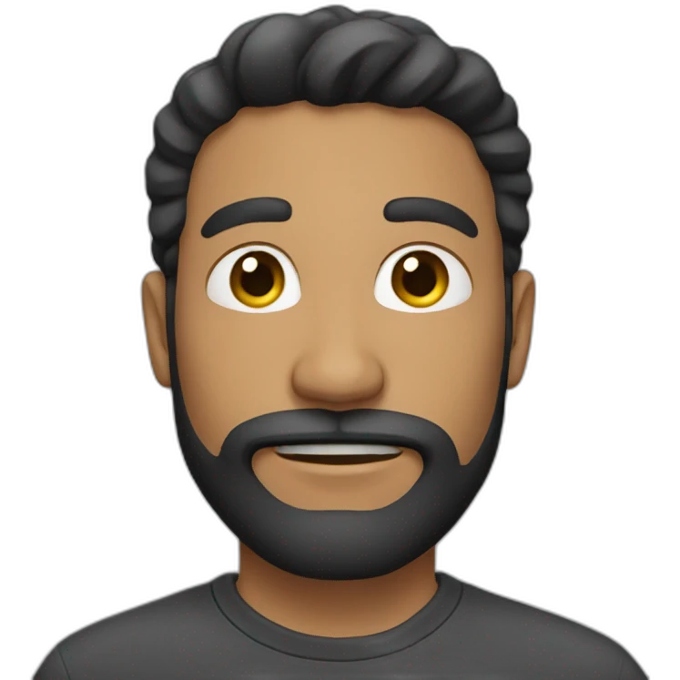 solo male with facial hair emoji