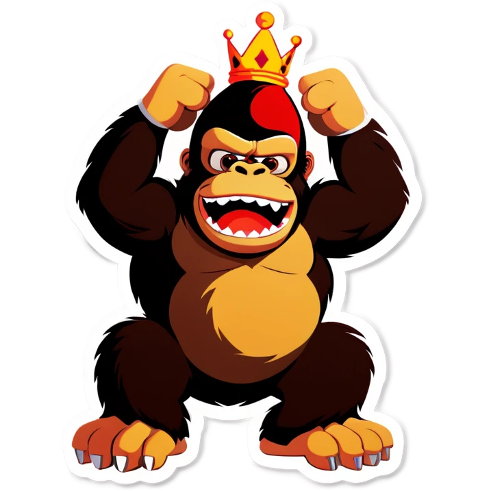 Cute king kong emoji
