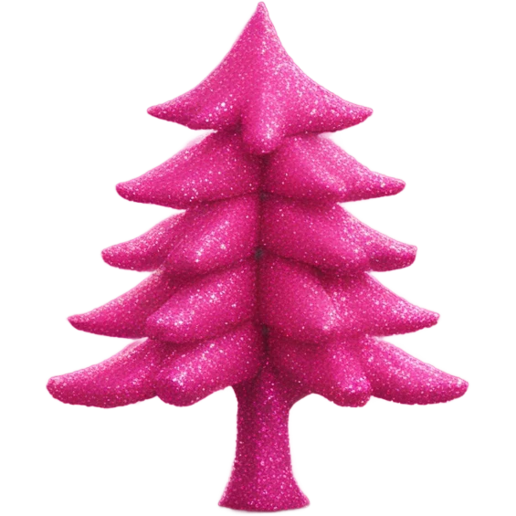 Hot pink glitter tree  emoji