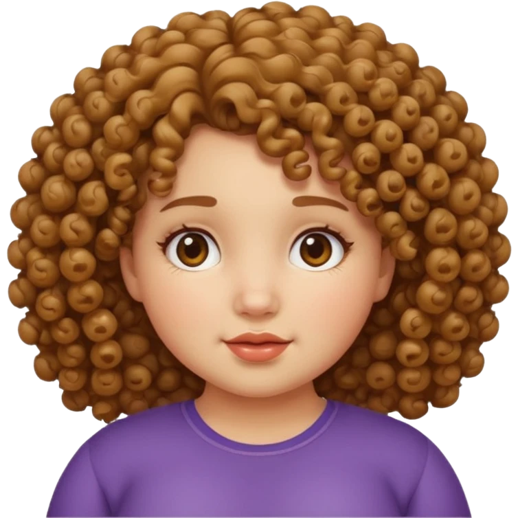 Fat curly head girl emoji