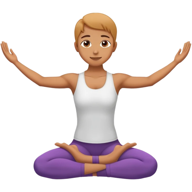 person doing bridge pose, arms extended emoji