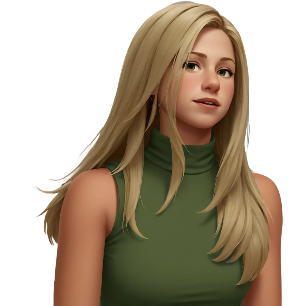 dreamy blonde girl portrait emoji