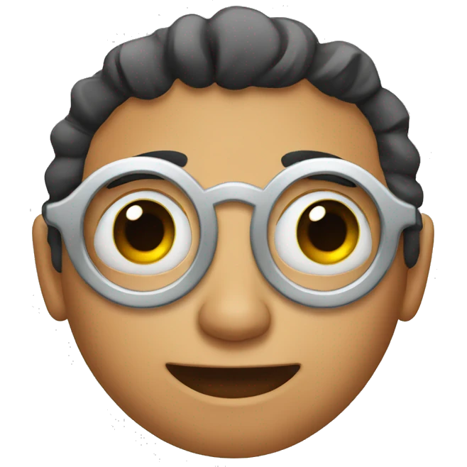 Man with ring around eye emoji