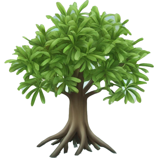Mangrove tree in water emoji