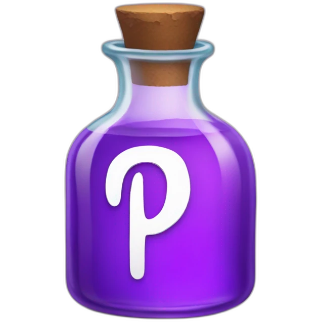 Violet Potion with p letter written emoji