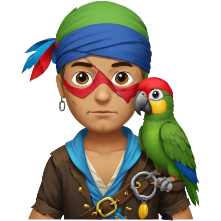 pirate and parrot emoji