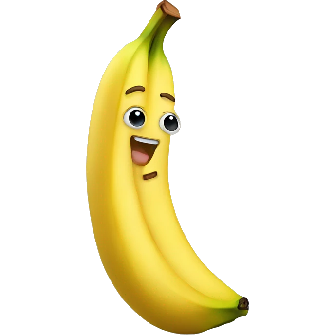 Banana with laughing face emoji