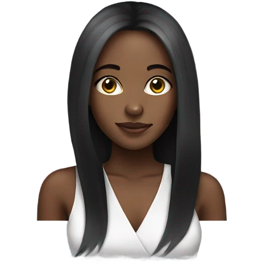 beautiful black girl with straight hair emoji