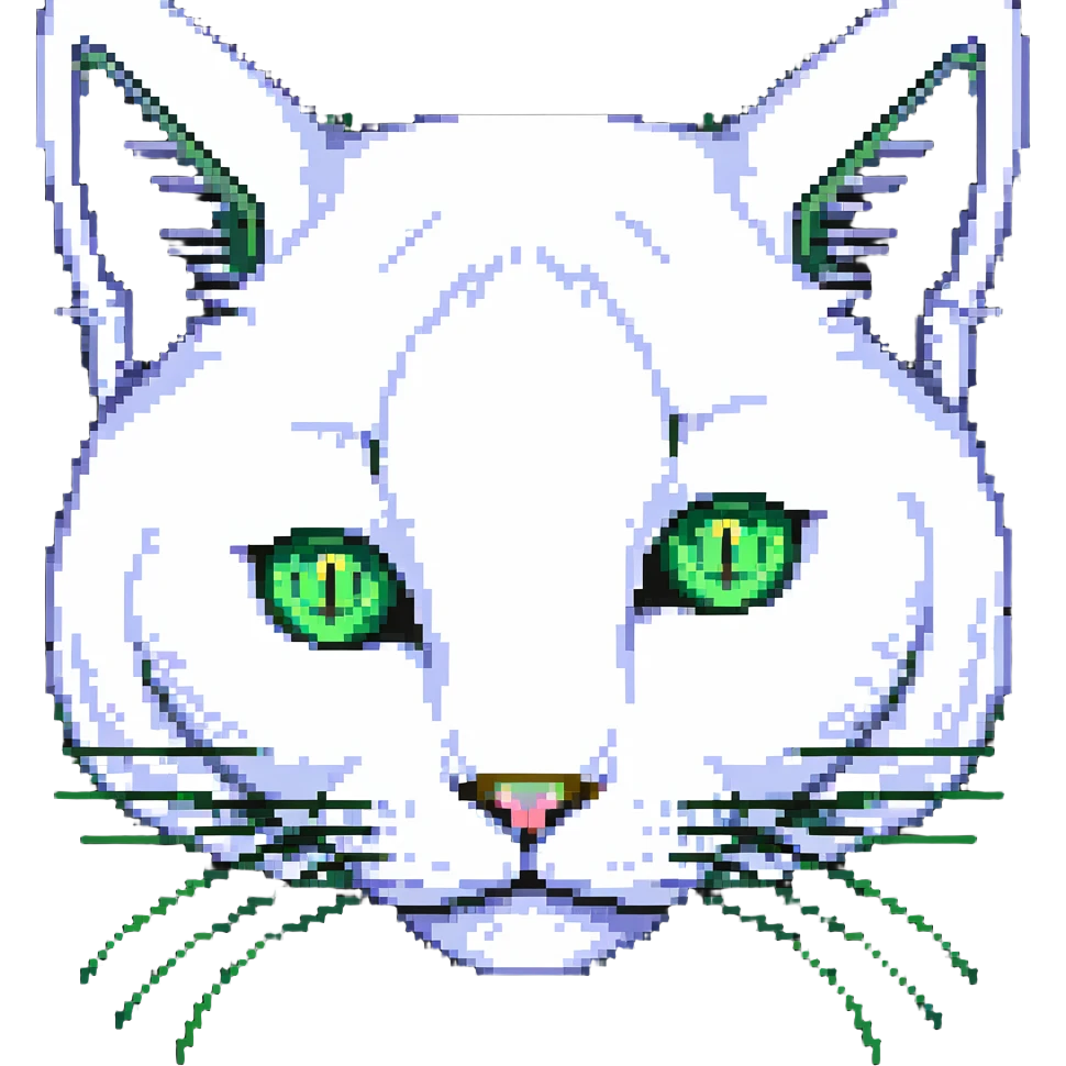 Cat face with green eyes emoji