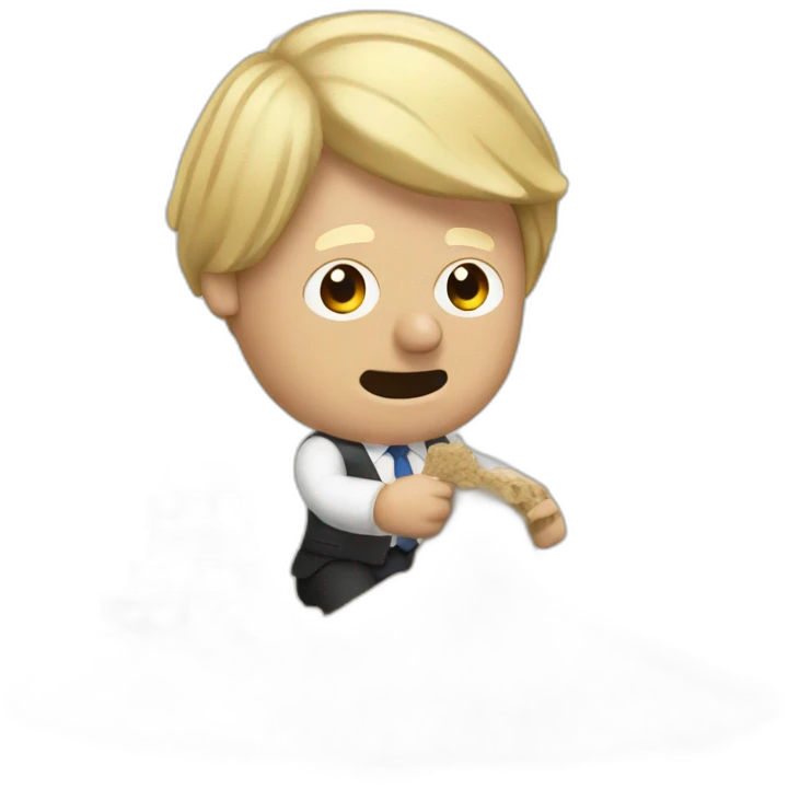 Boris Johnson building a sand castle emoji