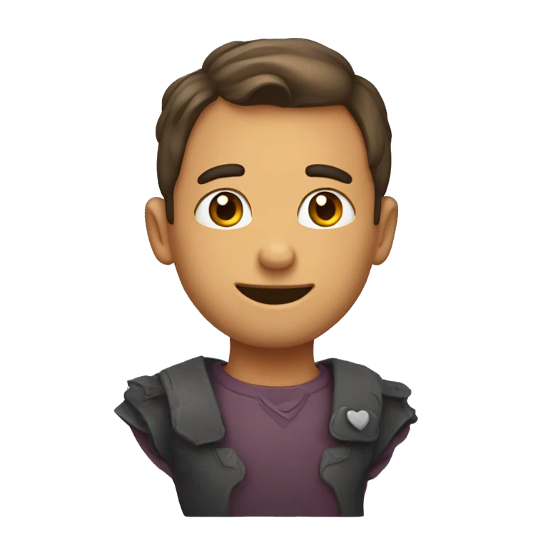 Corazón con rostro enojado emoji