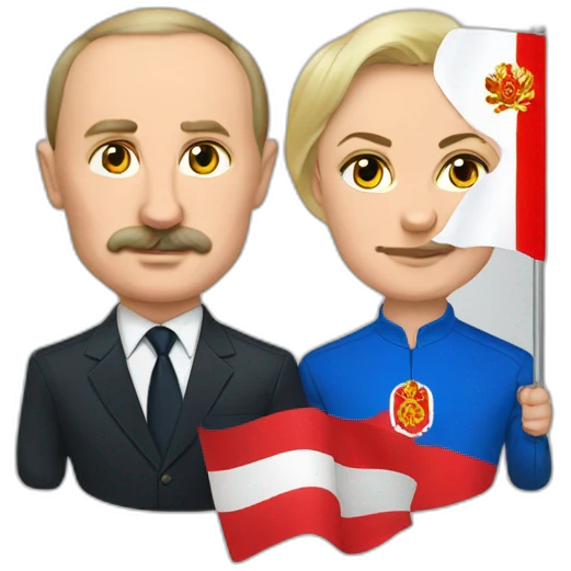 Putin and lukashenko ang flag russia and belarus emoji