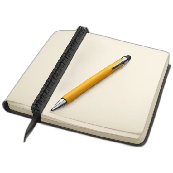 notebook with pen emoji