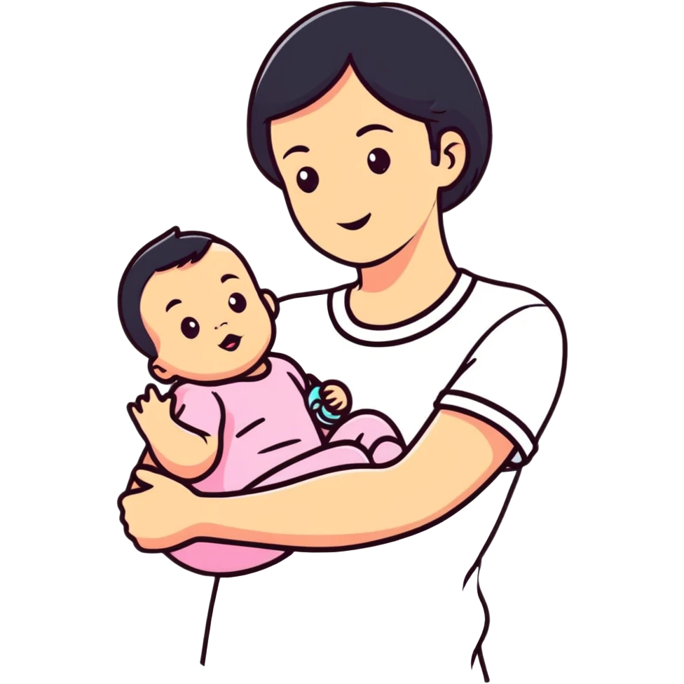 Me as cool mom of 4month babygirl emoji