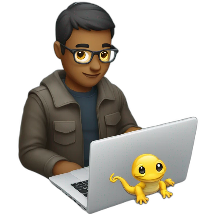 Python Dev holding Laptop emoji