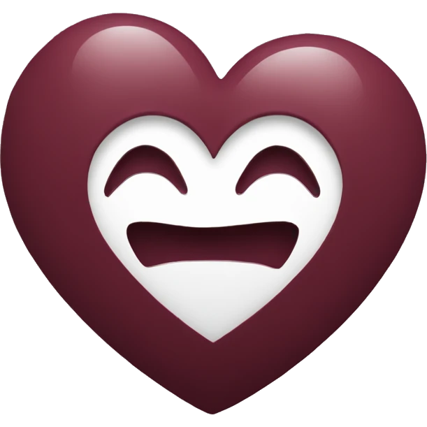 heart in heart burgundy color emoji